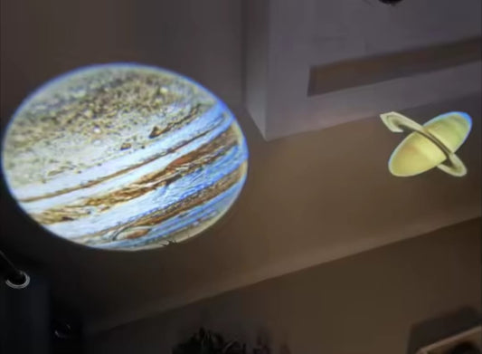 Galaxy Moon & Planet Projector Light – USB LED Night Light