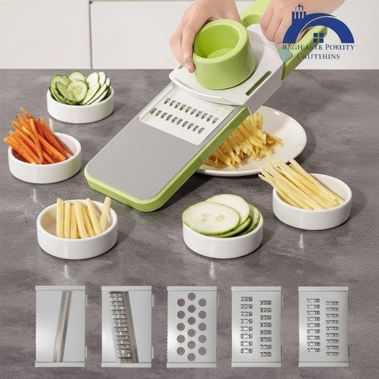 5-in-1 Vegetable Slicer & Grater – Multi-Blade Mandoline