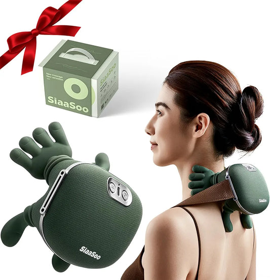 SiaaSoo Neck and Shoulder Massager - Five-Finger Deep Tissue with Hot Compress