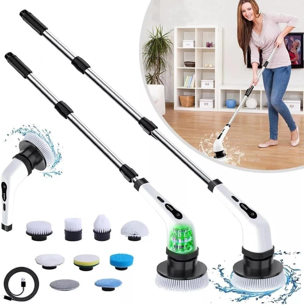 Electric Spin Scrubber – 9-in-1 Cordless Cleaning Brush with Extendable Handle