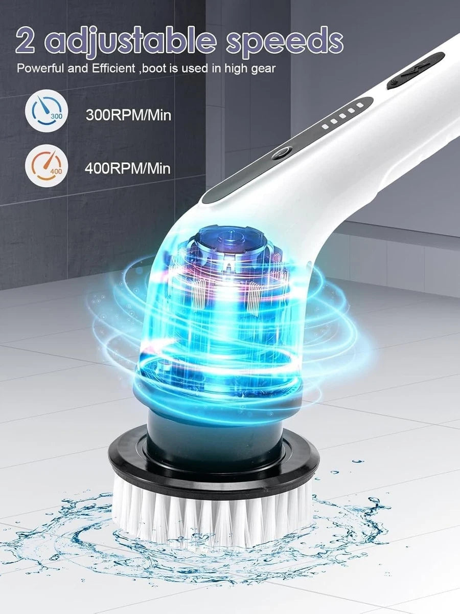 Electric Spin Scrubber – 9-in-1 Cordless Cleaning Brush with Extendable Handle