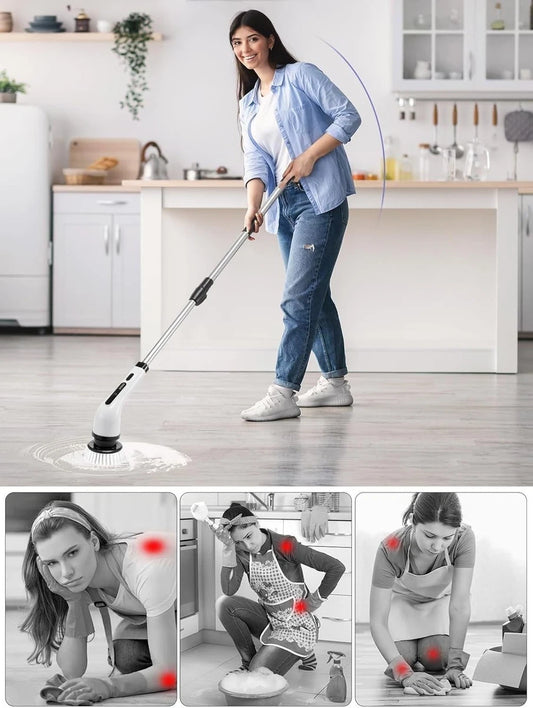 Electric Spin Scrubber – 9-in-1 Cordless Cleaning Brush with Extendable Handle