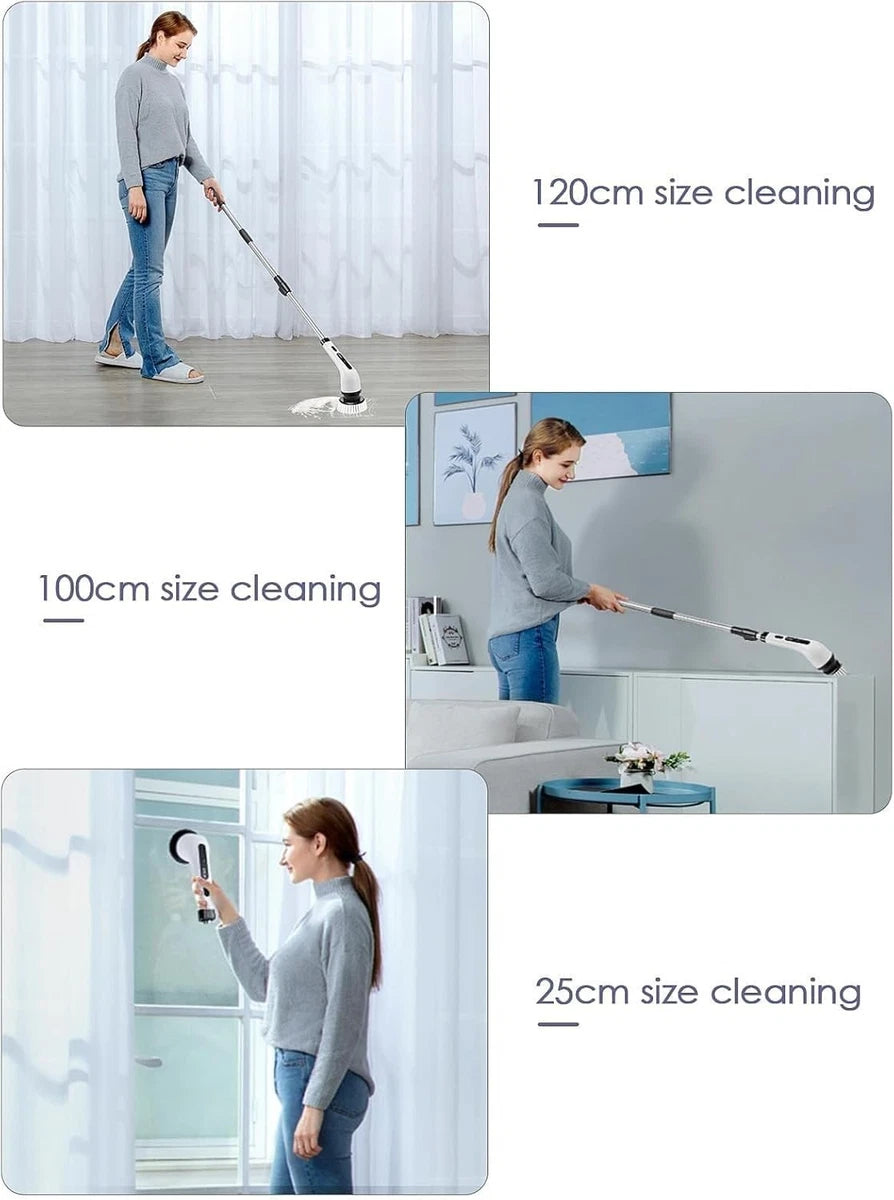 Electric Spin Scrubber – 9-in-1 Cordless Cleaning Brush with Extendable Handle