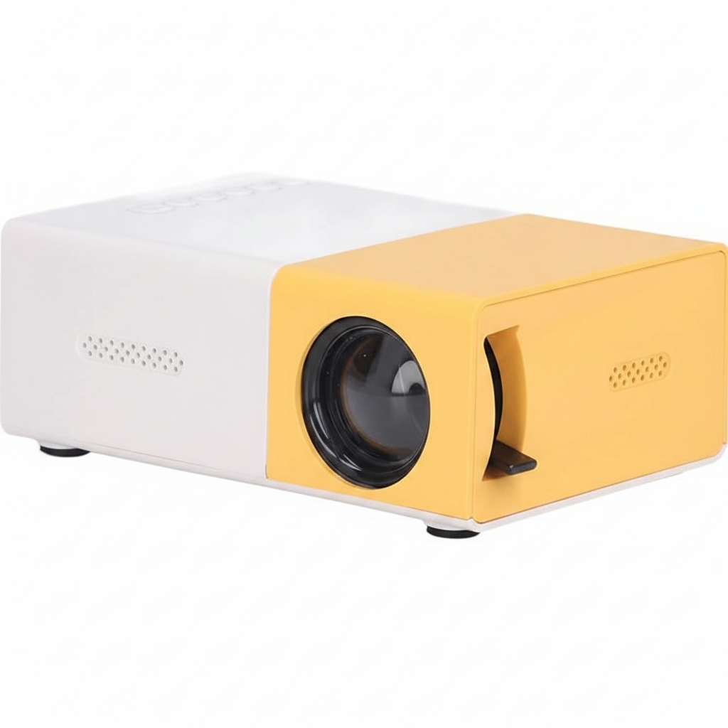 YG300 Pro Mini LED Projector front lens close up