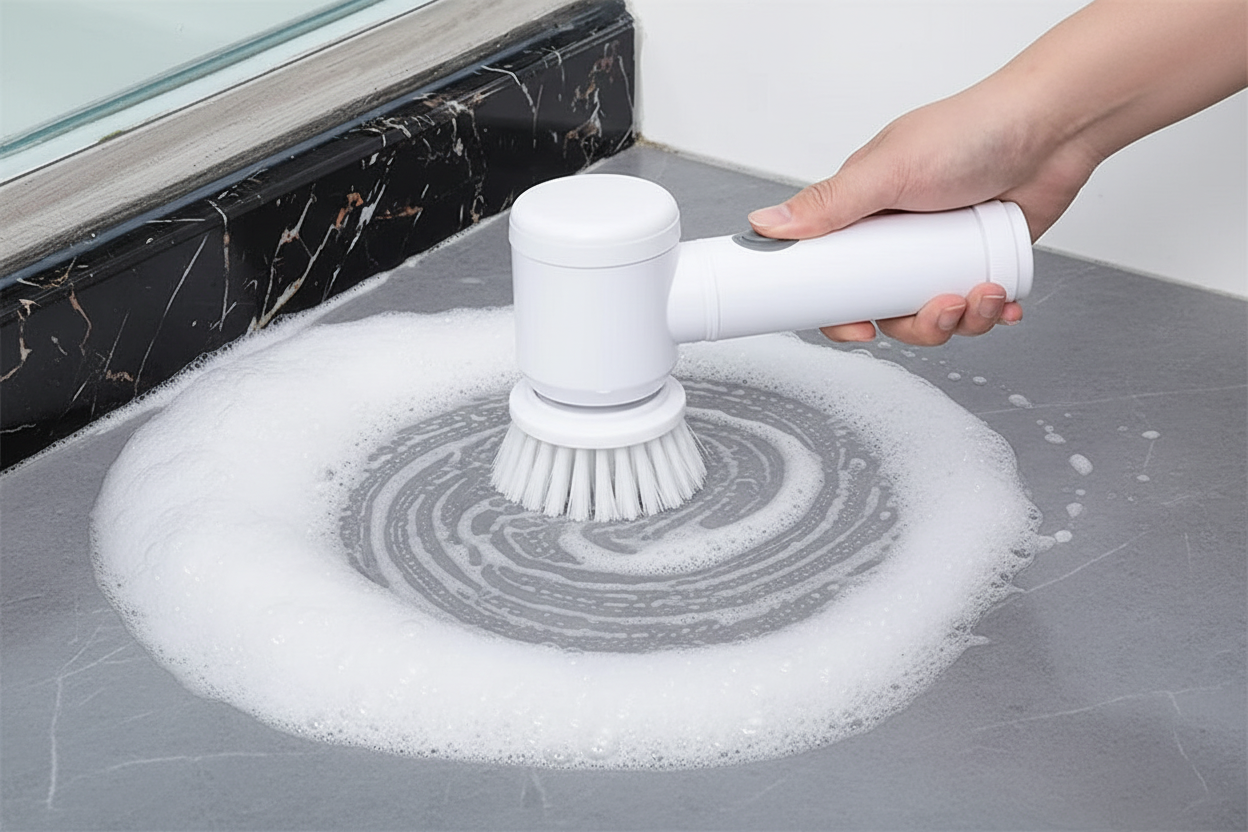 Magic Brush 5-in-1 Electric Cleaning Brush – Cordless, Rechargeable, 3 Brush Heads