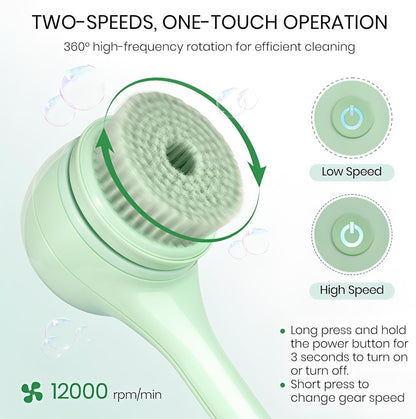 5-in-1 Electric Body Bath Brush – 12000 RPM | 5 Brush Heads | Rechargeable
