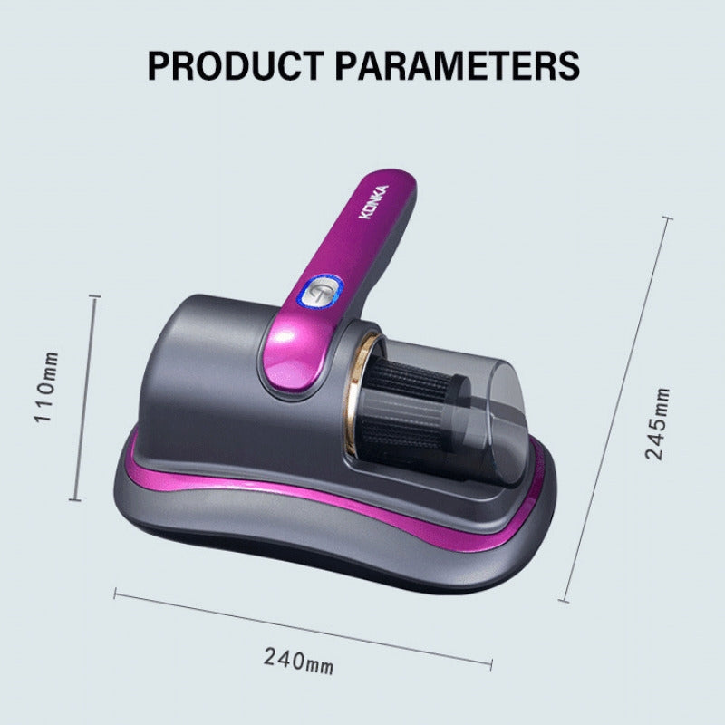 UV Mite Vacuum Cleaner — High Frequency Double Beating, Cordless & Rechargeable