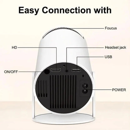 HY300 PRO Portable Projector – 4K Support | 200 ANSI Lumens | WiFi 6 | BT 5.0 | Android