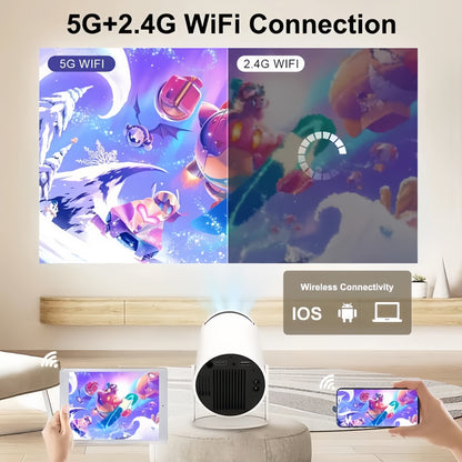 HY300 PRO Portable Projector – 4K Support | 200 ANSI Lumens | WiFi 6 | BT 5.0 | Android
