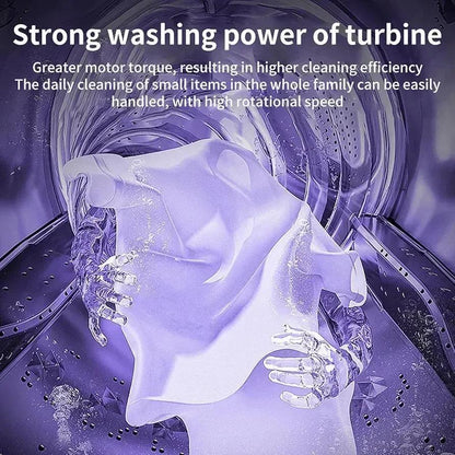 Folding Mini Washing Machine - Portable Turbine Washer with 3-Speed Timer
