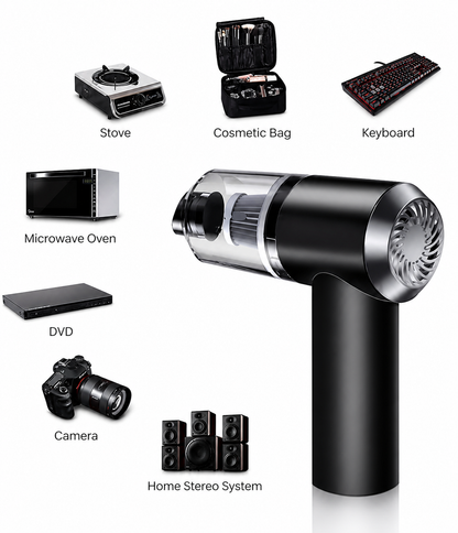 2-in-1 Portable Handheld Vacuum Cleaner & Blower – USB Rechargeable Mini Vacuum for Home, Car & Desk Use