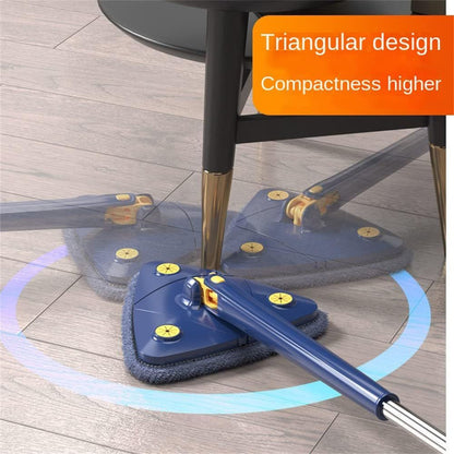 360° Triangular Twist Self-Wringing Floor Mop with Extendable Handle