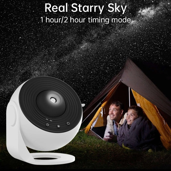 HD Focus Galaxy Projector – 12-Film Star & Planet Night Light