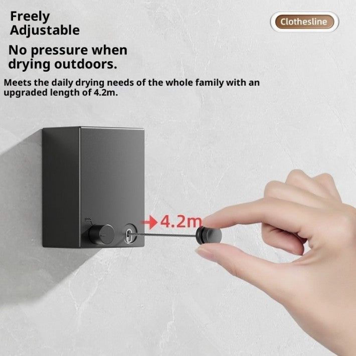 Retractable Clothesline – Double Line Wall Mounted (4.2m)