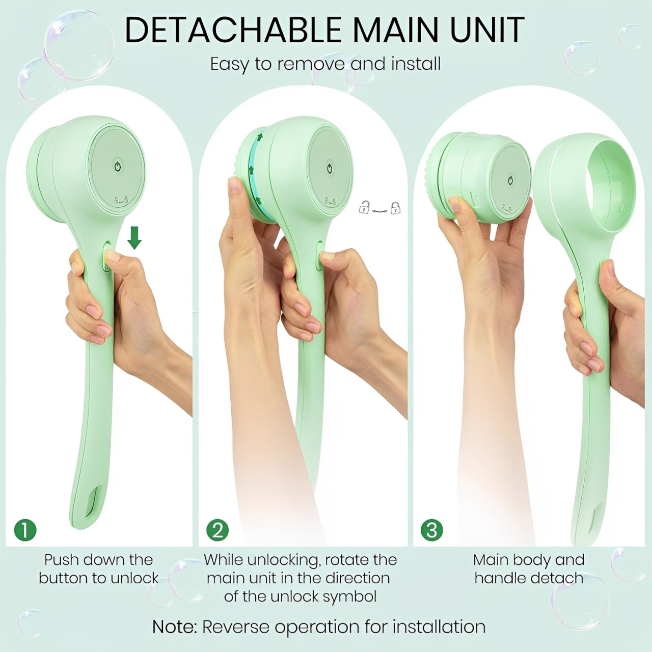 5-in-1 Electric Body Bath Brush – 12000 RPM | 5 Brush Heads | Rechargeable